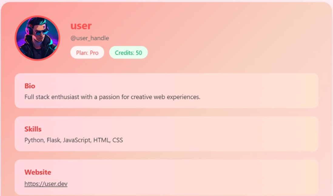Create profile